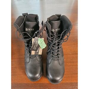Tactical Performance Work Boots Mens 10D Black Composite Toe Side Zip ASTM EH